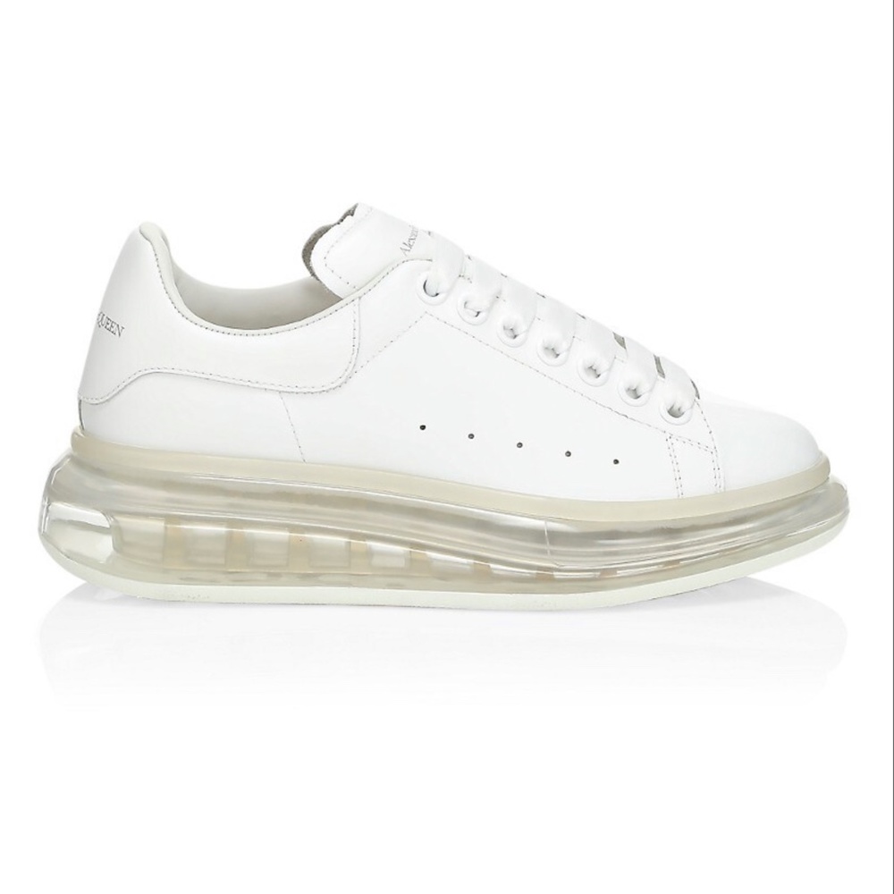 Alexander McQueen Oversized Transparent Sole Leather Sneakers 38.5 (8.5)